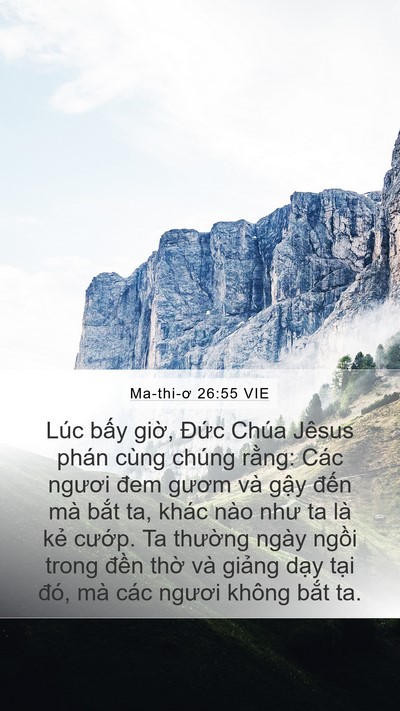 Ma-thi-ơ 26:55 VIE Bible Verse Image