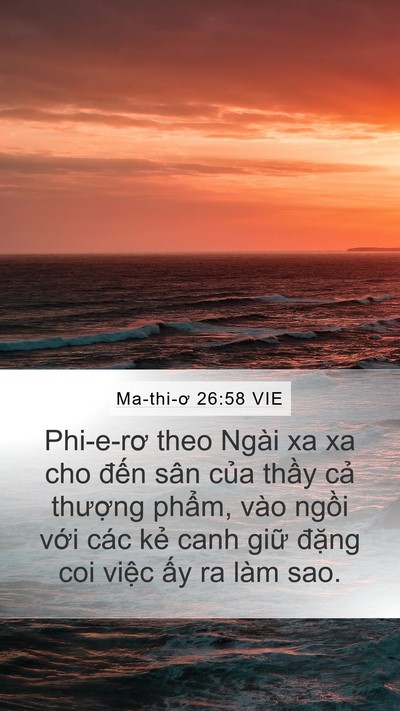 Ma-thi-ơ 26:58 VIE Bible Verse Image