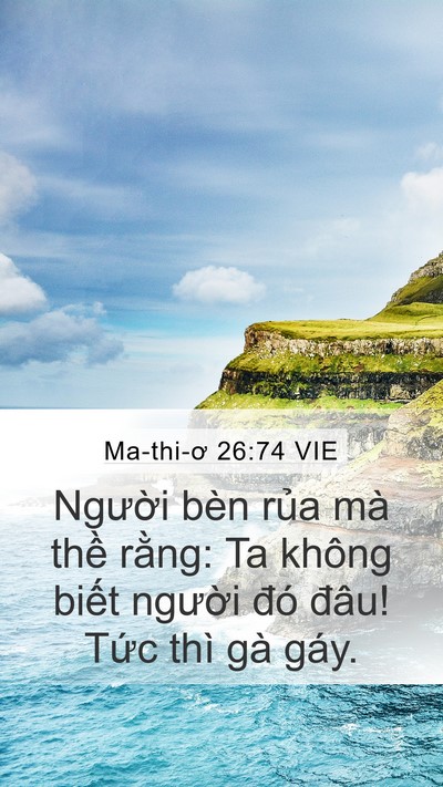Ma-thi-ơ 26:74 VIE Bible Verse Image