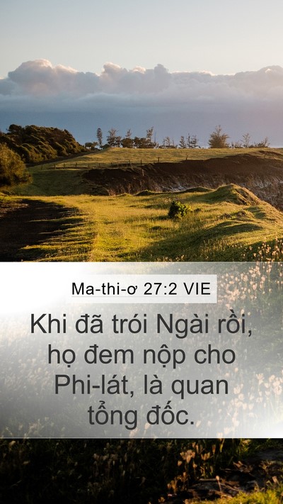 Ma-thi-ơ 27:2 VIE Bible Verse Image