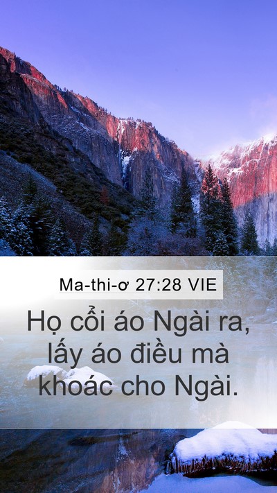 Ma-thi-ơ 27:28 VIE Bible Verse Image