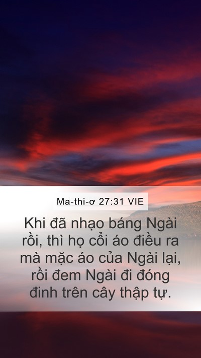 Ma-thi-ơ 27:31 VIE Bible Verse Image