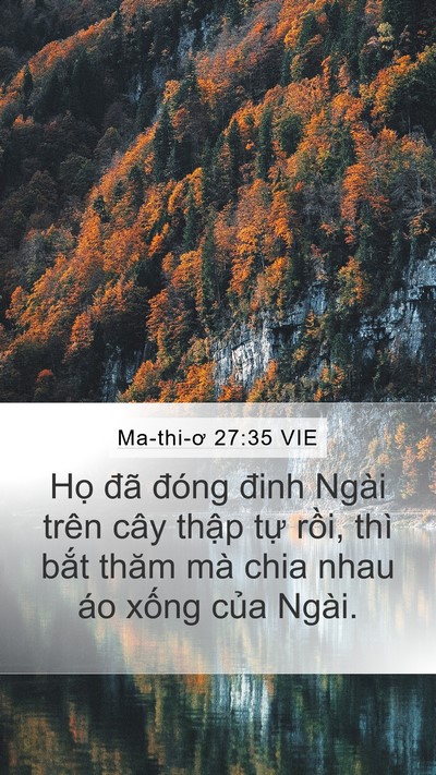 Ma-thi-ơ 27:35 VIE Bible Verse Image