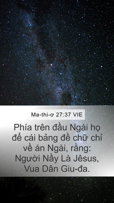 Ma-thi-ơ 27:37 VIE Bible Verse Image