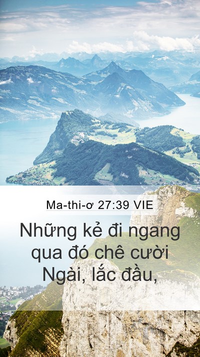 Ma-thi-ơ 27:39 VIE Bible Verse Image