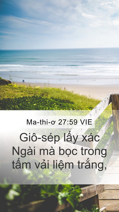 Ma-thi-ơ 27:59 VIE Bible Verse Image
