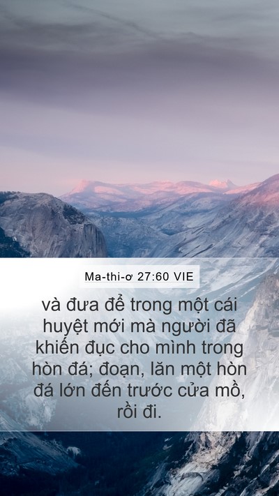Ma-thi-ơ 27:60 VIE Bible Verse Image