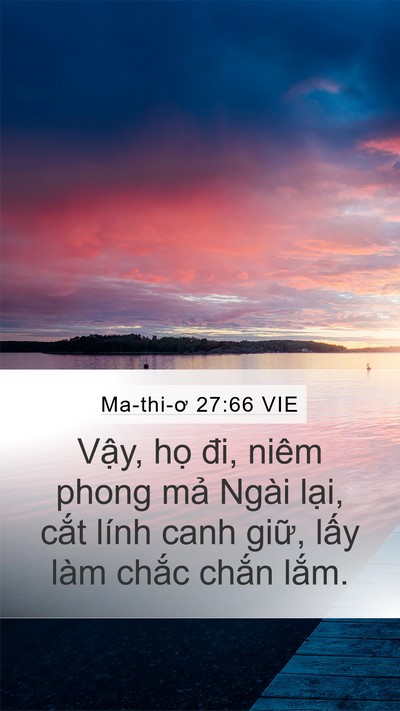 Ma-thi-ơ 27:66 VIE Bible Verse Image