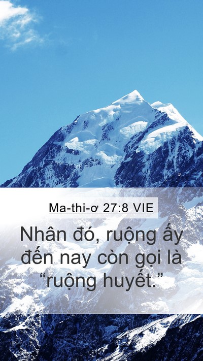 Ma-thi-ơ 27:8 VIE Bible Verse Image