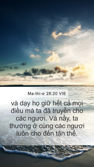 Ma-thi-ơ 28:20 VIE Bible Verse Image