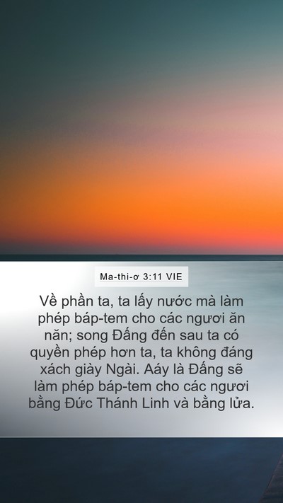 Ma-thi-ơ 3:11 VIE Bible Verse Image