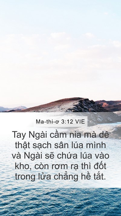 Ma-thi-ơ 3:12 VIE Bible Verse Image