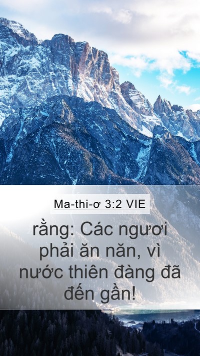Ma-thi-ơ 3:2 VIE Bible Verse Image