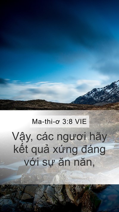 Ma-thi-ơ 3:8 VIE Bible Verse Image