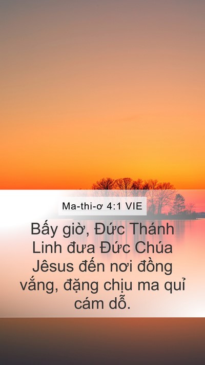 Ma-thi-ơ 4:1 VIE Bible Verse Image