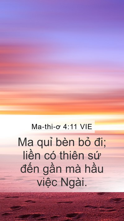 Ma-thi-ơ 4:11 VIE Bible Verse Image