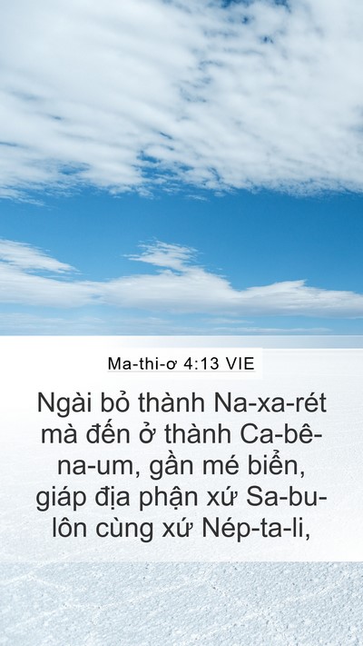 Ma-thi-ơ 4:13 VIE Bible Verse Image
