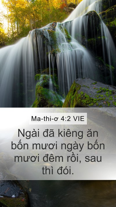 Ma-thi-ơ 4:2 VIE Bible Verse Image