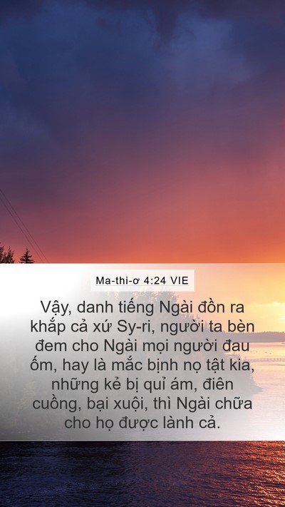 Ma-thi-ơ 4:24 VIE Bible Verse Image