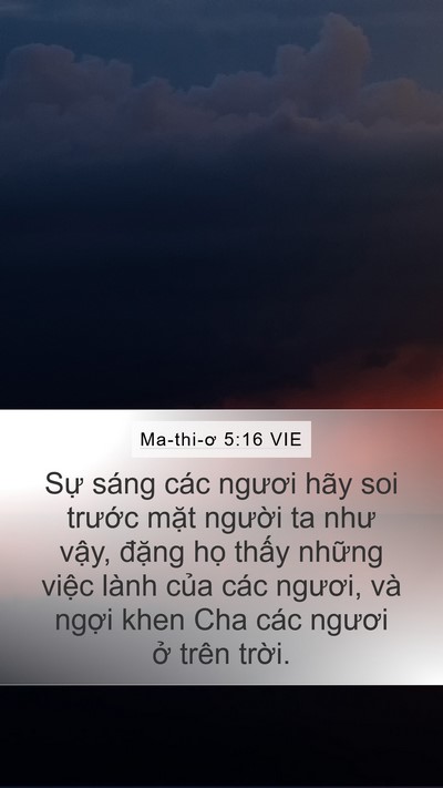 Ma-thi-ơ 5:16 VIE Bible Verse Image