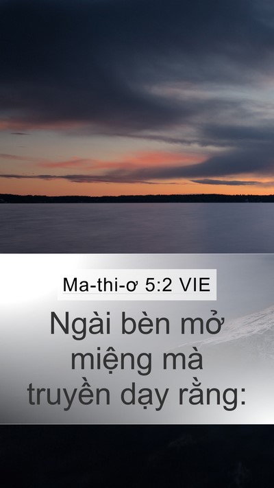 Ma-thi-ơ 5:2 VIE Mobile Phone Wallpaper - Ngài bèn mở miệng mà truyền dạy - Mobile Bible Verse Wallpaper