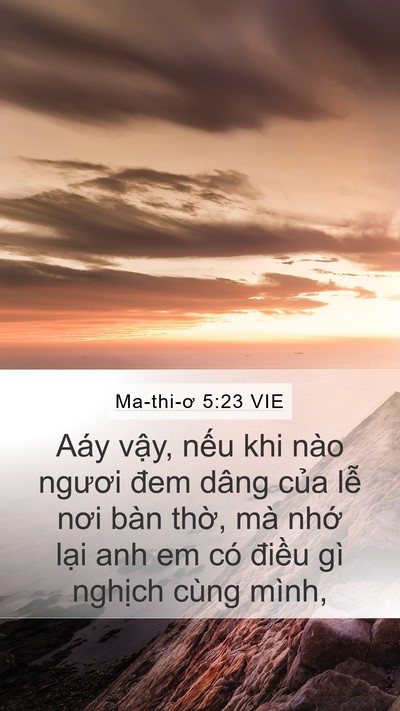 Ma-thi-ơ 5:23 VIE Bible Verse Image
