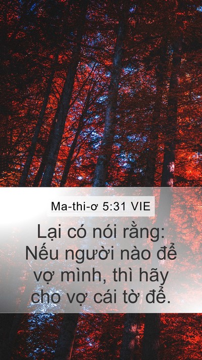 Ma-thi-ơ 5:31 VIE Bible Verse Image