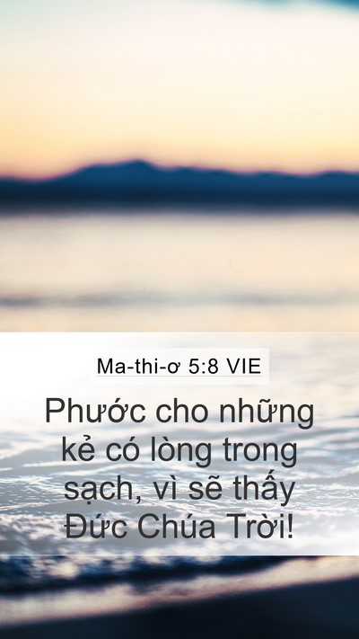 Ma-thi-ơ 5:8 VIE Bible Verse Image