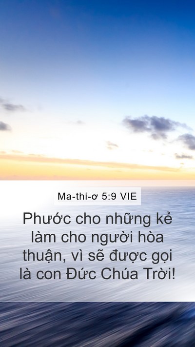 Ma-thi-ơ 5:9 VIE Bible Verse Image