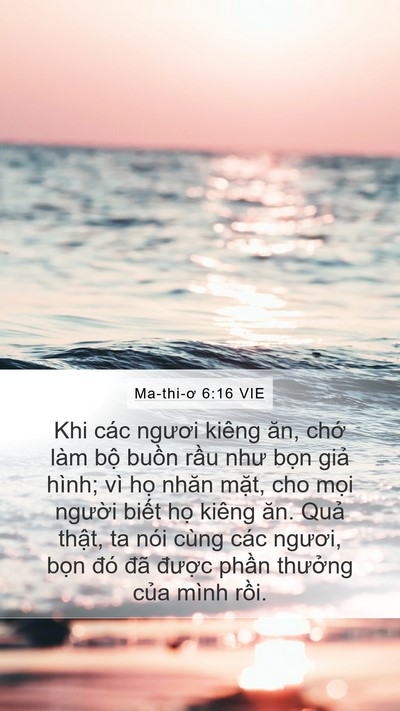 Ma-thi-ơ 6:16 VIE Bible Verse Image