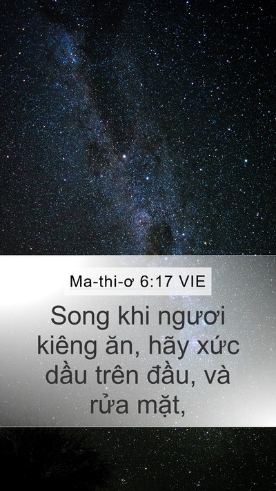 Ma-thi-ơ 6:17 VIE Bible Verse Image