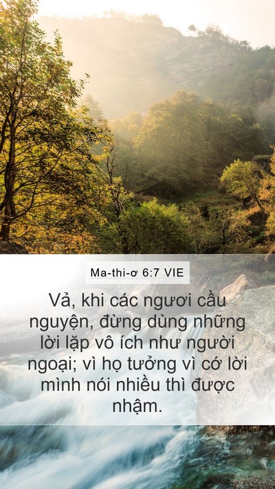 Ma-thi-ơ 6:7 VIE Bible Verse Image
