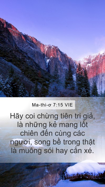 Ma-thi-ơ 7:15 VIE Bible Verse Image