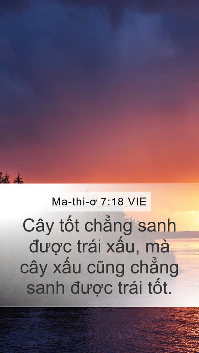 Ma-thi-ơ 7:18 VIE Bible Verse Image