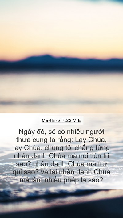 Ma-thi-ơ 7:22 VIE Bible Verse Image