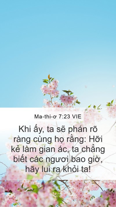 Ma-thi-ơ 7:23 VIE Bible Verse Image