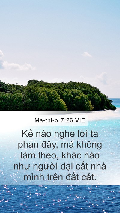 Ma-thi-ơ 7:26 VIE Bible Verse Image
