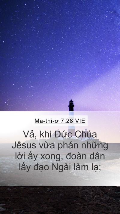 Ma-thi-ơ 7:28 VIE Bible Verse Image