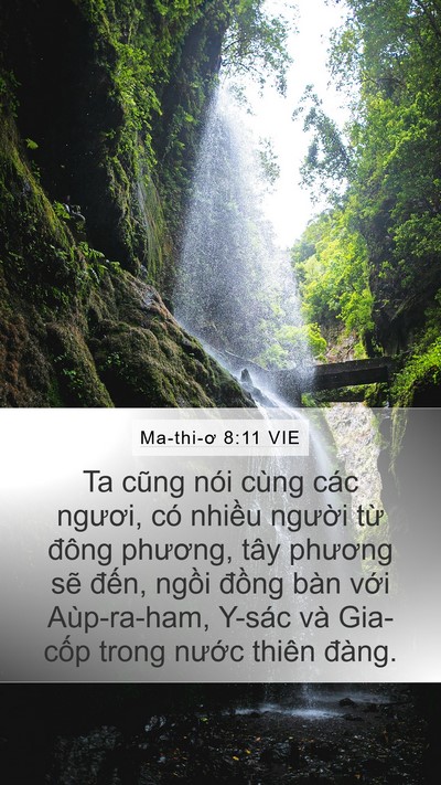Ma-thi-ơ 8:11 VIE Bible Verse Image