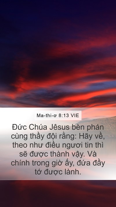 Ma-thi-ơ 8:13 VIE Bible Verse Image