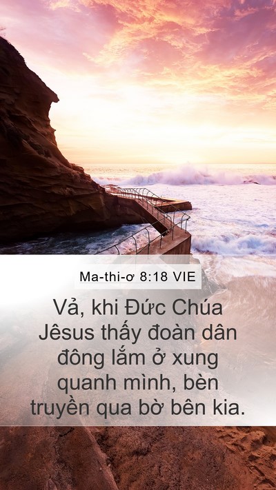 Ma-thi-ơ 8:18 VIE Bible Verse Image
