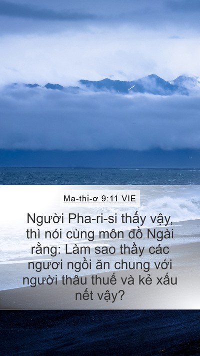 Ma-thi-ơ 9:11 VIE Bible Verse Image