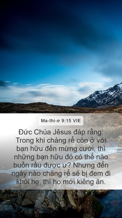 Ma-thi-ơ 9:15 VIE Bible Verse Image