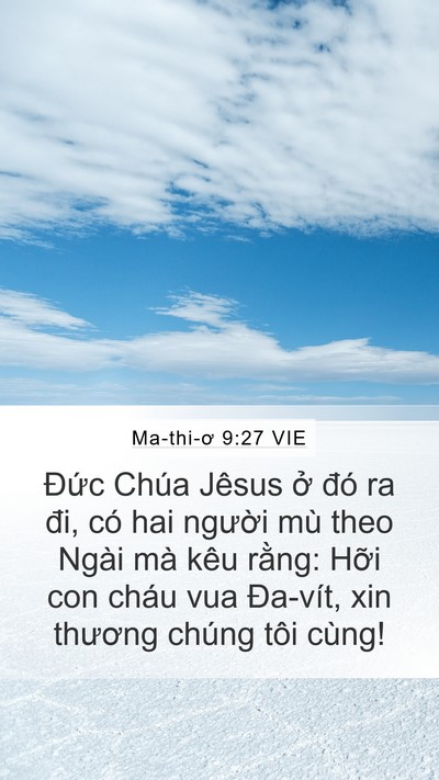Ma-thi-ơ 9:27 VIE Bible Verse Image