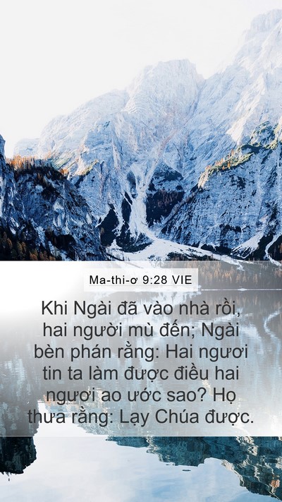 Ma-thi-ơ 9:28 VIE Bible Verse Image