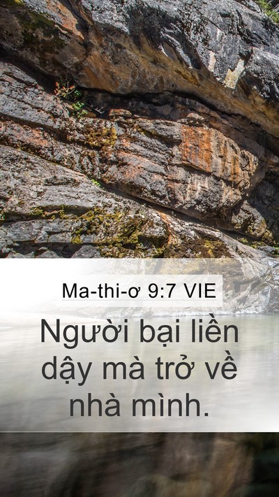 Ma-thi-ơ 9:7 VIE Mobile Phone Wallpaper - Người bại liền dậy mà trở về nhà - Mobile Bible Verse Wallpaper