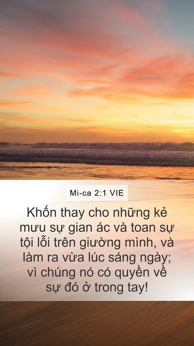 Mi-ca 2:1 VIE Bible Verse Image
