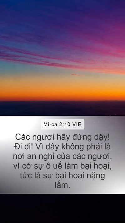 Mi-ca 2:10 VIE Bible Verse Image