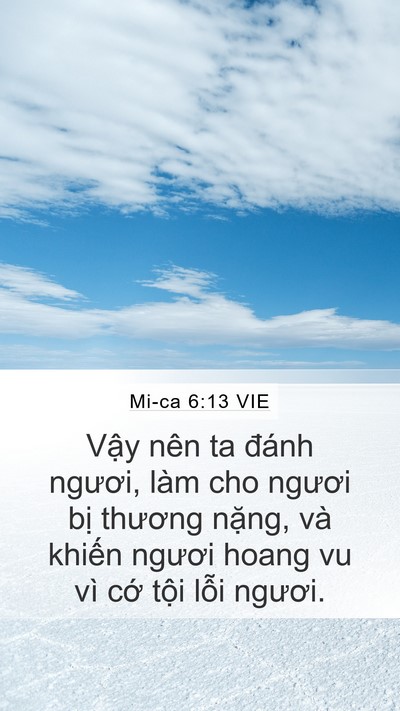 Mi-ca 6:13 VIE Bible Verse Image