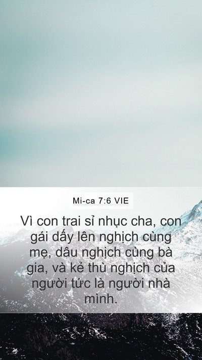 Mi-ca 7:6 VIE Bible Verse Image